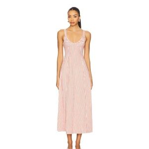 WeWoreWhat Red and White Striped Midi Dress